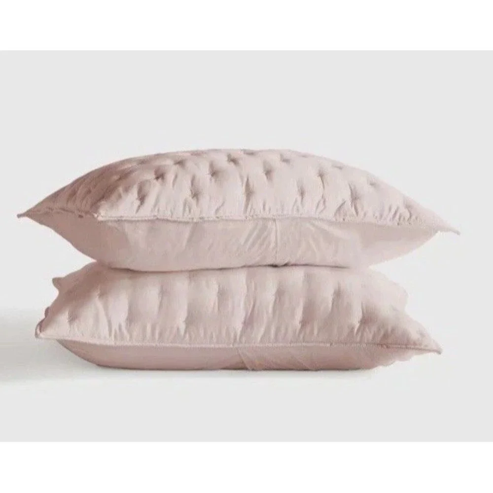 Bamboo Dream Quilted Sham Set Color: Soft Blush Size: King pack 1)
